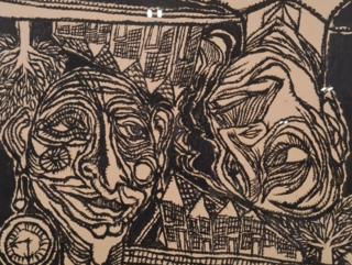 Afbeelding in lijst, W.H. Claassen, Twee werelden, 1969